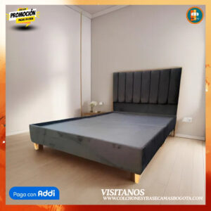 COMBO BÁSICO EN REMATE – Base Dividida + Espaldar + Colchón Semi Ortopédico 25 cm | Medida 140×190 (Doble)