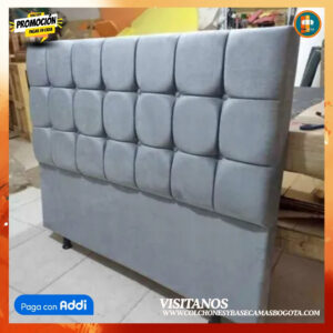 COMBO BÁSICO EN REMATE – Base Dividida + Espaldar + Colchón Semi Ortopédico 25 cm | Medida 140×190 (Doble)